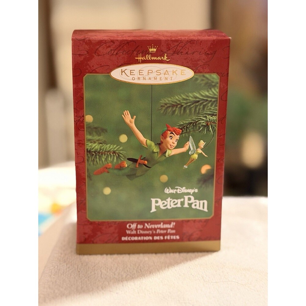 Vtg HALLMARK DISNEY’S PETER PAN OFF TO NEVERLAND 2000 Christmas Ornament New